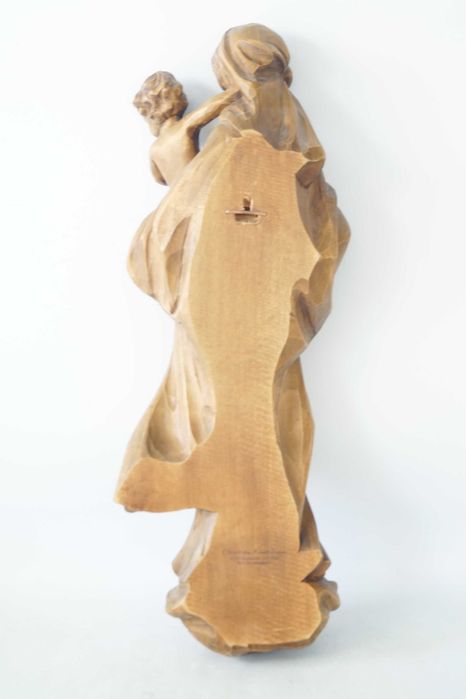 Matka Boska Z Dzieciątkiem figura drewniana Maryja 55 cm