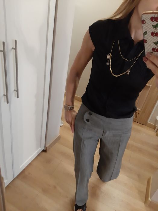 Sisley spodnie dzwony xs