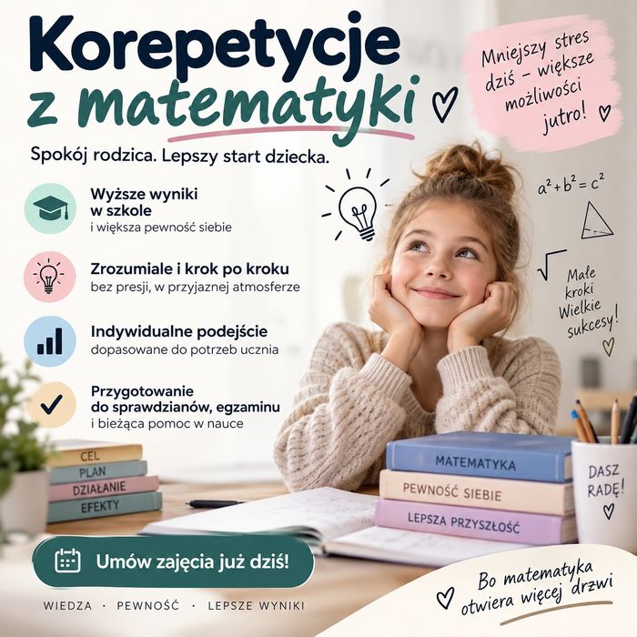 Korepetycje matematyka z dojazdem do ucznia