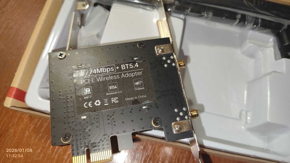 Адаптер WiFi 7 EDUP BE9715GS (Intel BE200) PCI-E x1