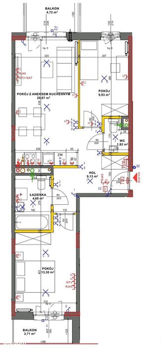 BEZ POŚREDNIKÓW | Nowe, 3-pokojowe 58,84 m²  | Miasteczko Julianów