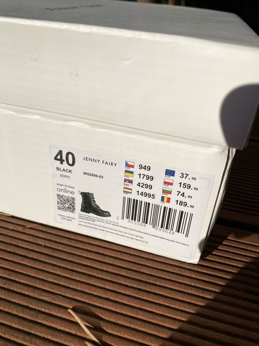 NOWE, czarne buty zimowe z metką Jenny Fairy, nienoszone