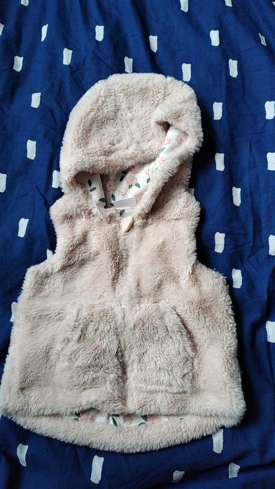 Dziewczęca, rozpinana, różowa kamizelka PEPCO 9-12