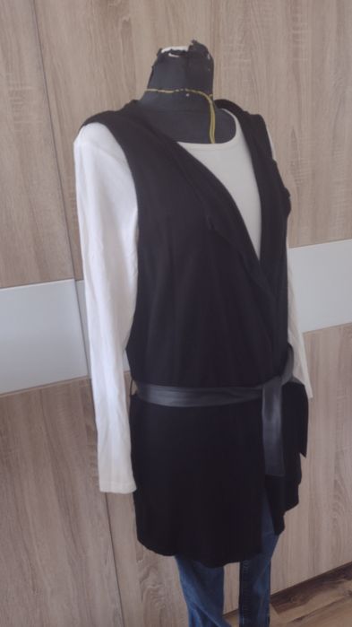 Kamizelka kardigan bez rękawów