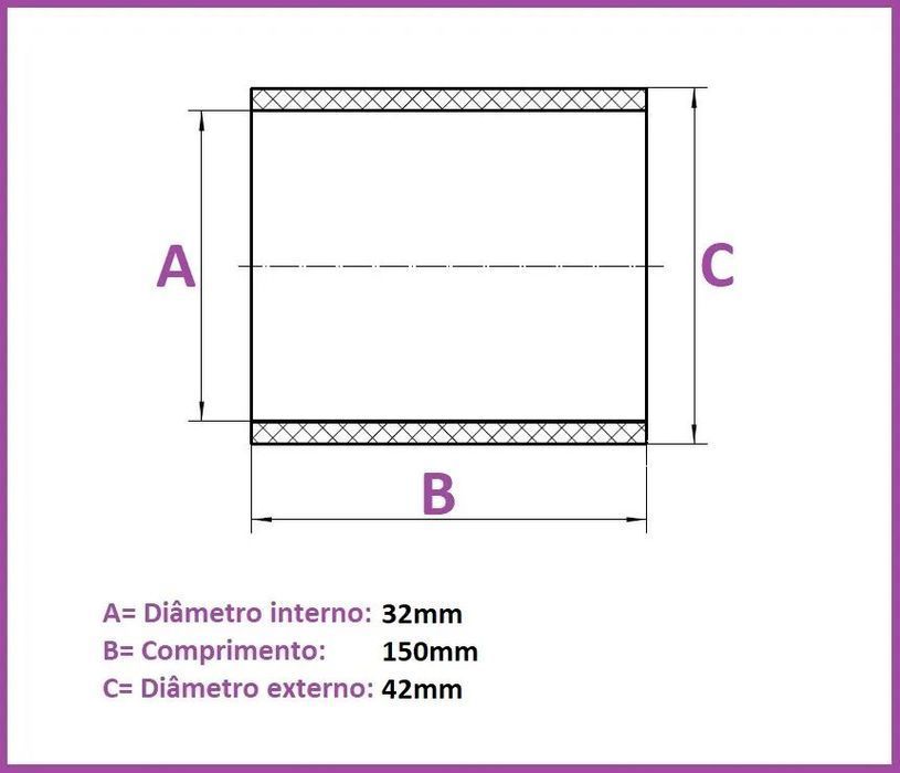 Tubos Silicone Intercooler Admissão Retos Medidas 25 a 95mm (C150mm)