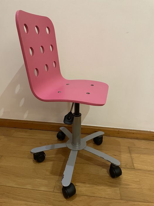 Cadeira de secretária rosa criança