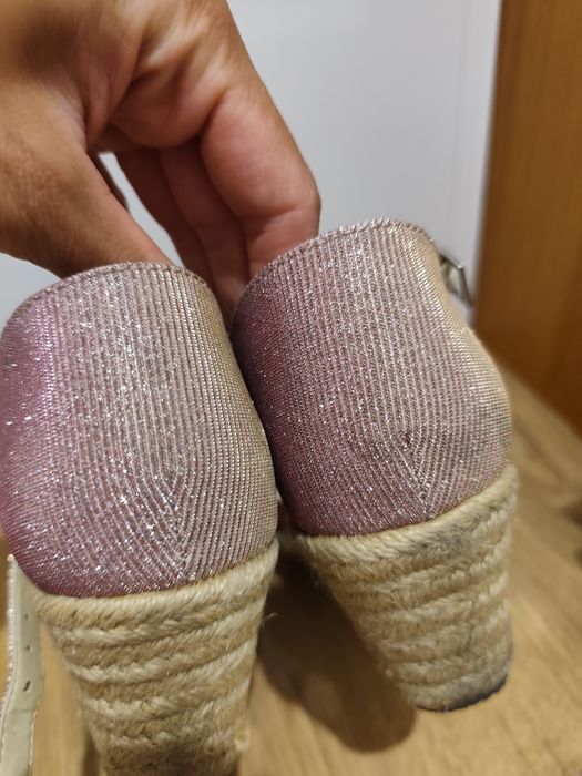 Brokatowe buty rozm.41 wiosna/lato