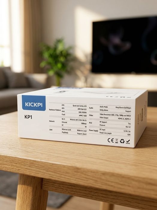 смарт ТВ-приставка KICKPI KP1 під керуванням сертифікованої системи Android TV