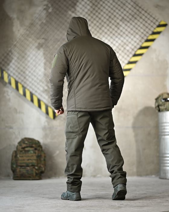 Зимовий тактичний костюм олива 5в1 куртка штани фліска термобілизп рем