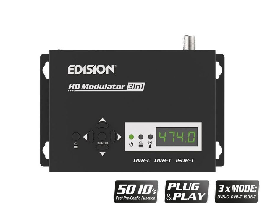 Modulador HDMI Edision 3in1 (dvb-t + dvb-c)