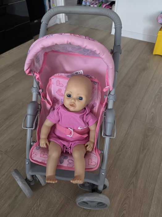 Wózek dla lalek spacerowy różowy