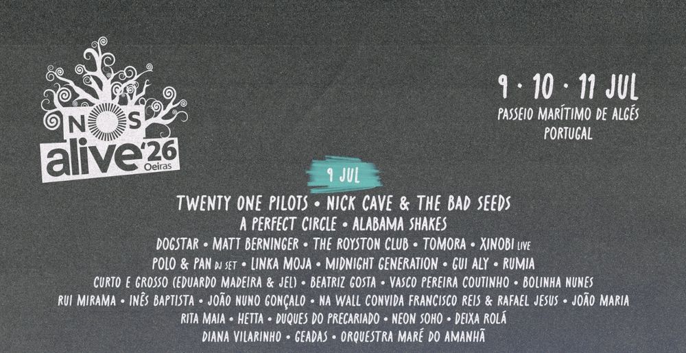 Bilhete Nos Alive 9/07 - Físico