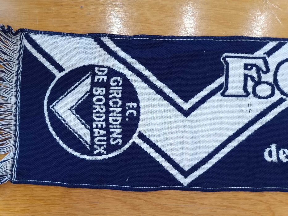 Cachecol Bordeaux futebol football lã _A030