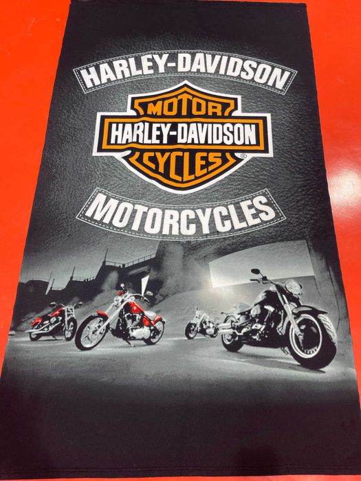 Toalha de praia/piscina Harley Davidson, 100% microfibra