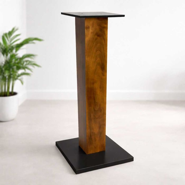 Podstawki pod kolumny audio drewniane – stabilne stojaki stereo 68cm