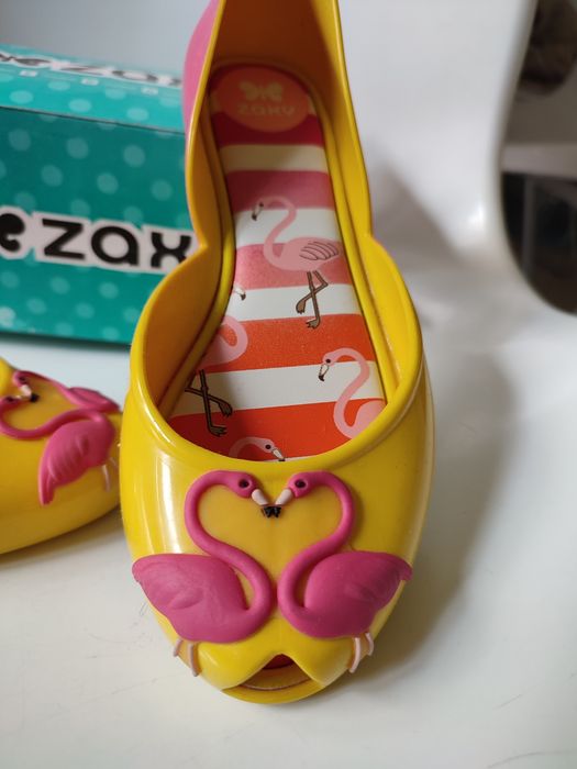 NOWE! Zapachowe Zaxy 33/34 baleriny miękkie buty balerinki flaming