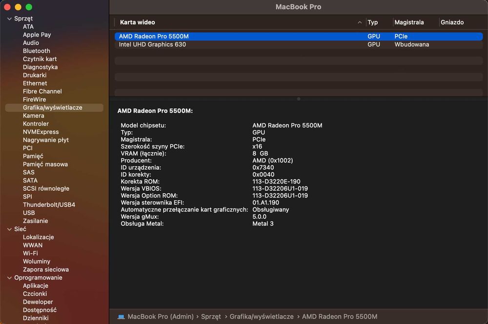 MacBook Pro 16" 2019 64 GB RAM, Intel i9 CPU, 512 GB SSD