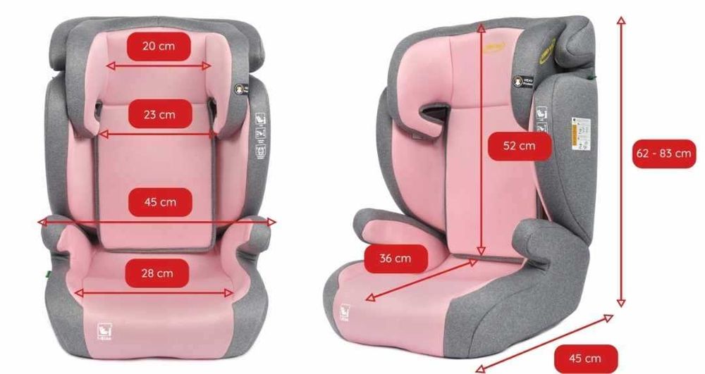 Fotelik samochodowy Malaga i-SIZE 100-150cm SUMMER BABY 15-36kg.