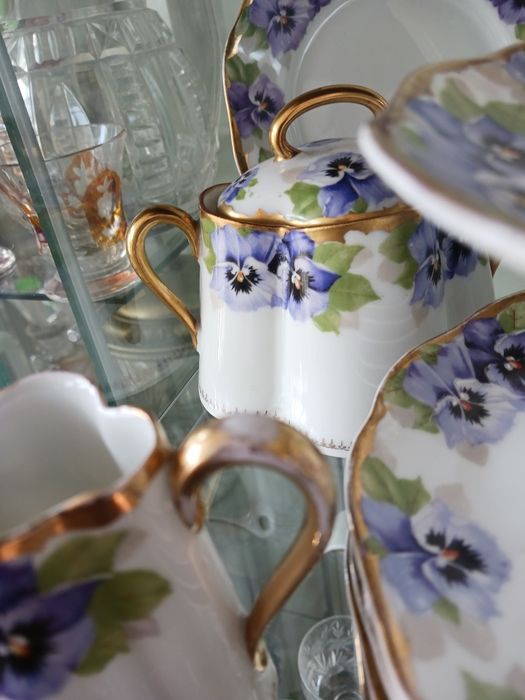 Rosenthal Chryzantheme Victoria Luise serwis kawowy bratki