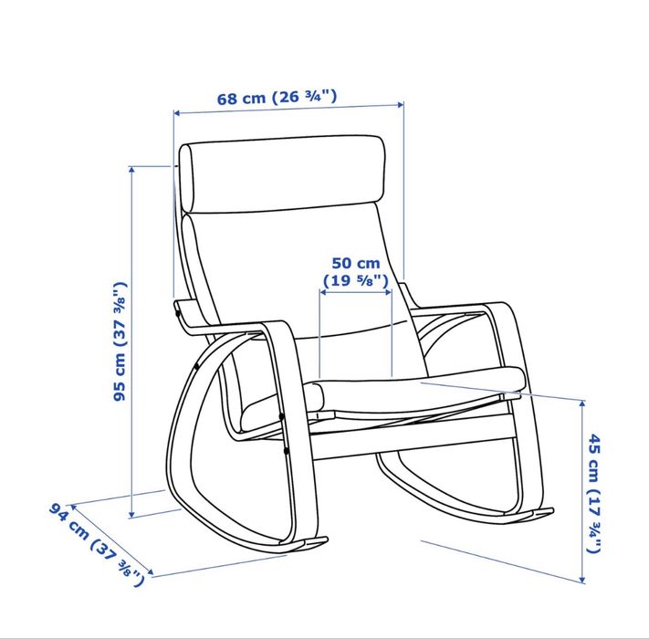 Cadeira de baloiço poäng ikea