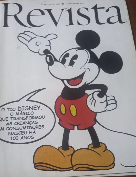 Rato Mickey na capa de RevistaExpresso de 2001 mais
