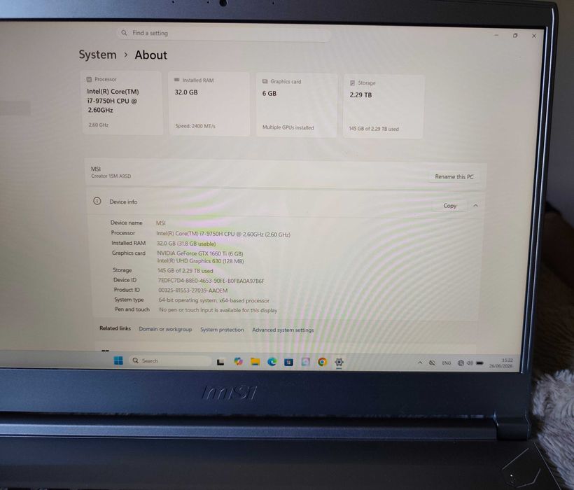 Laptop Msi Creator