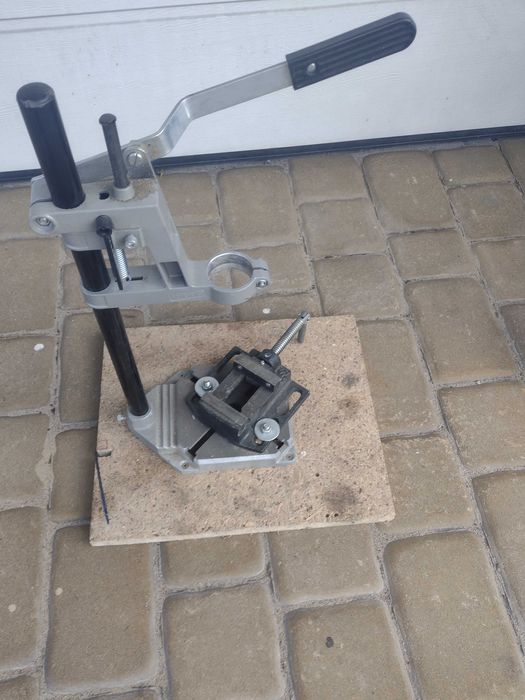 WOLFCRAFT uchwyt stojak do wiertarki + stolik + imadło do wiercenia