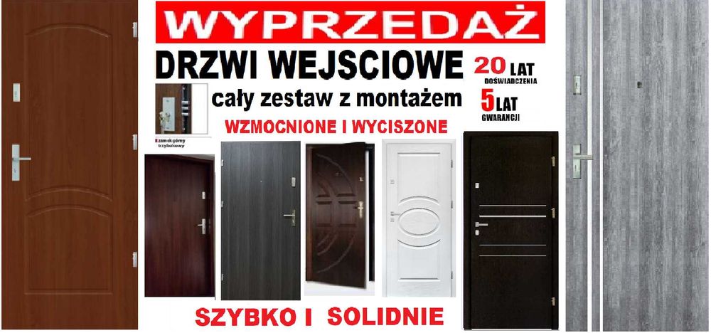 Drzwi WEJŚCIOWE zewnętrzne-wewnątrzklatkowe  do mieszkania  Z MONTAŻEM