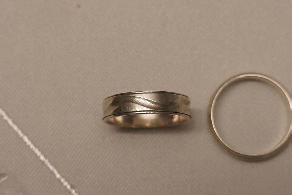 Srebrne pierścionki-obrączki