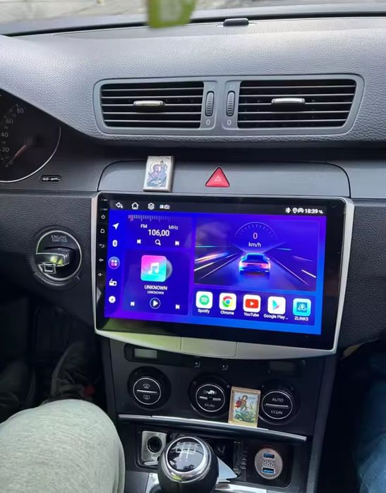 Rádio Android 14 com GPS Volkswagen Passat B6/B7 (Artigo Novo)