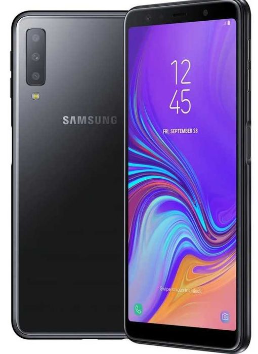Galaxy A7 64GB - Preto - Desbloqueado em bom estado