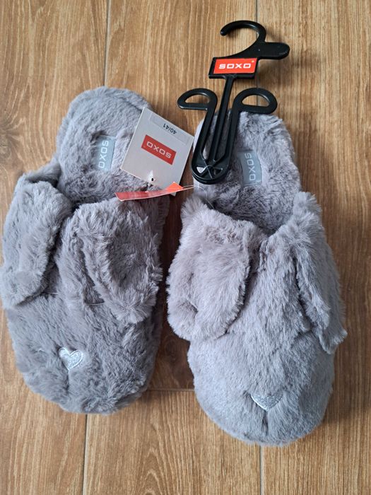 Królik klapki bambosze buty Soxo nowe 40/41