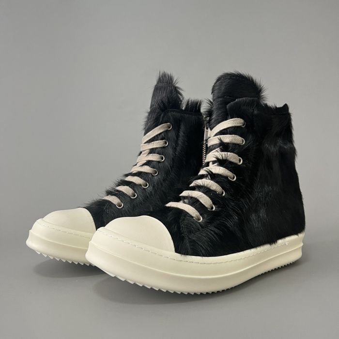 Нові Кеди Rick Owens Ramones Pony Hair/size 37-44/Преміум якість!