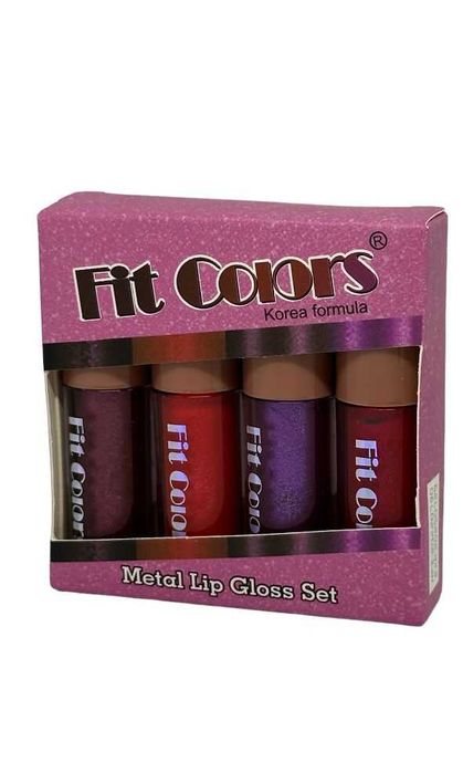 Pomadka do ust / szminka zestaw 4 sztuki metaliczne odcienie kod 1644