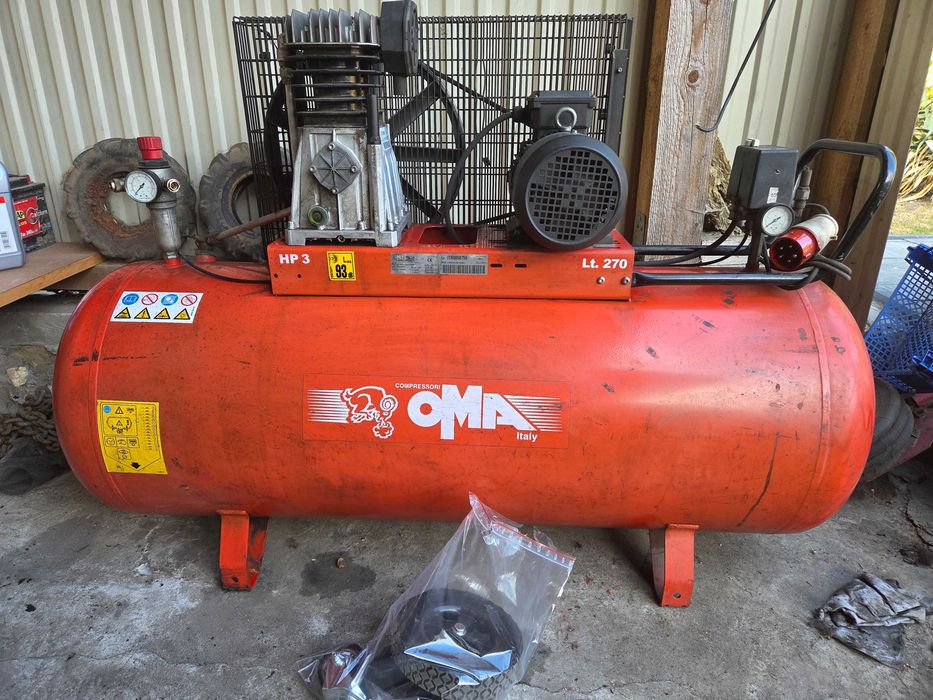 kompresor wloski oma a39b 270l sprawny 100%
