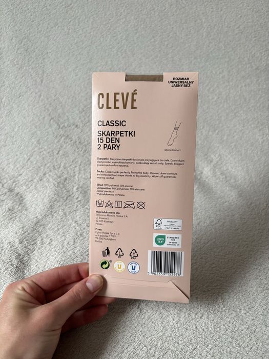 Nowe bezowe  stopki rajstopowe r. Uniwersalny Cleve