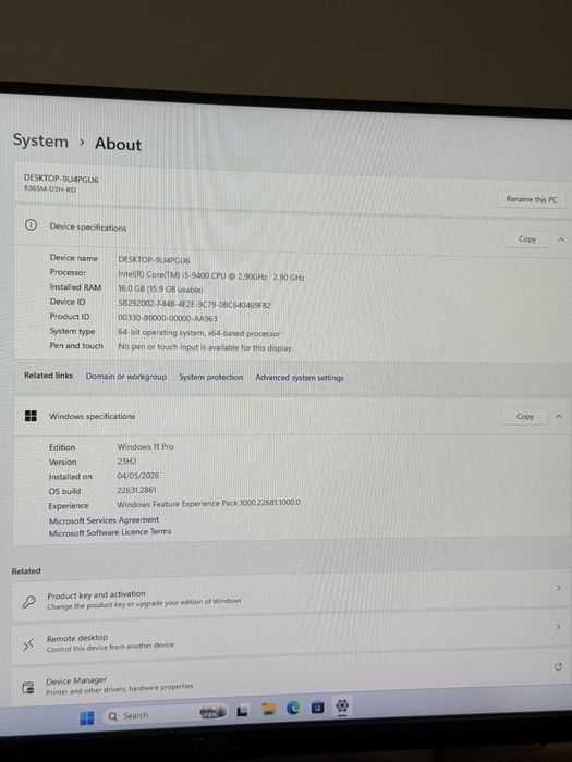 Офісний ПК i5-9400, DDR4 16gb,SSD 256gb, домашній компʼютер