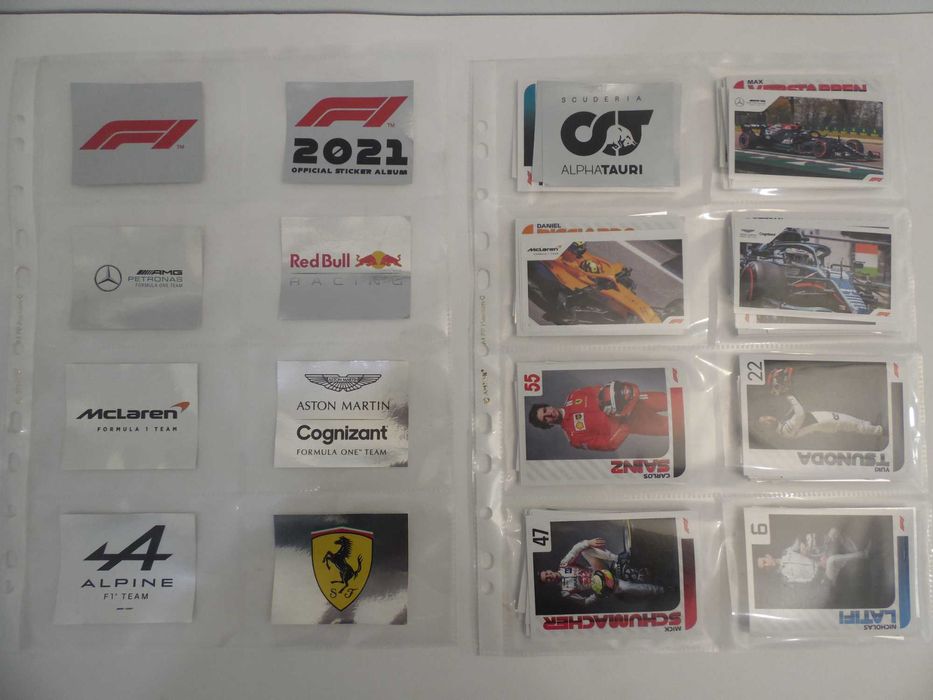 Colecção completa de cromos F1 2021 Topps