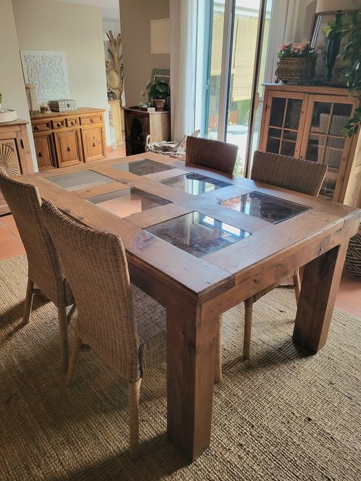 mesa, refeições, secretaria, mexicano, rustico