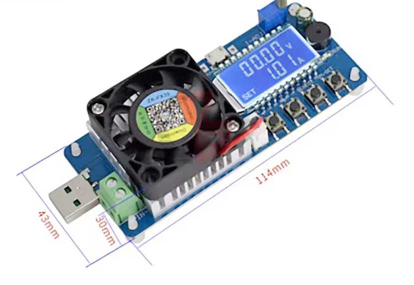 Електронне навантаження, тестер ємності FX35 35W 1.5-25V 5A