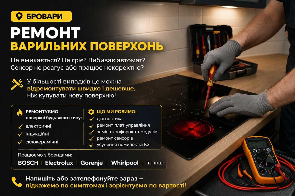 РЕМОНТ ВАРИЛЬНИХ ПОВЕРХОНЬ