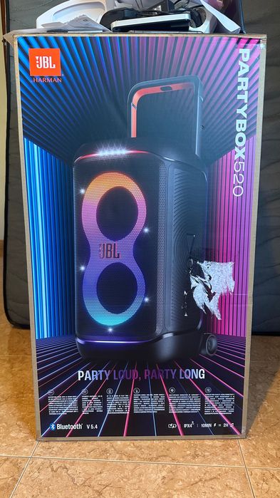 JBL Partybox 520 na Caixa