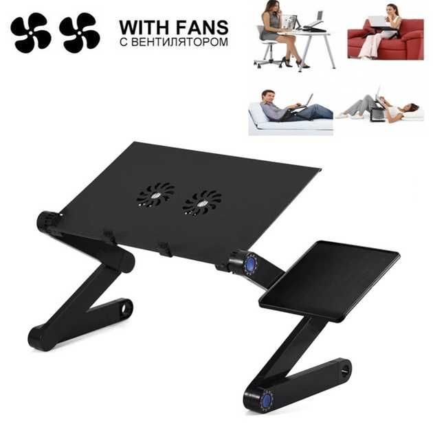 Столик-трансформер для ноутбука LapTop Table T8 з двома вентиляторами