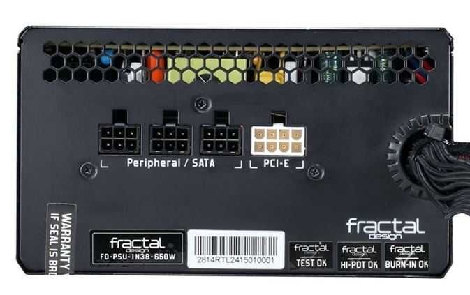 FONTE ALIMENTACAO PC ATX 650W GOLD FRACTAL EDISON M650 REF. 1802.0555