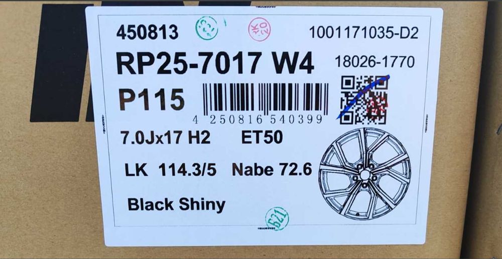 Nowe Alufelgi 17" Renault Clio Fluence Megane Scenic Talisman Czarny