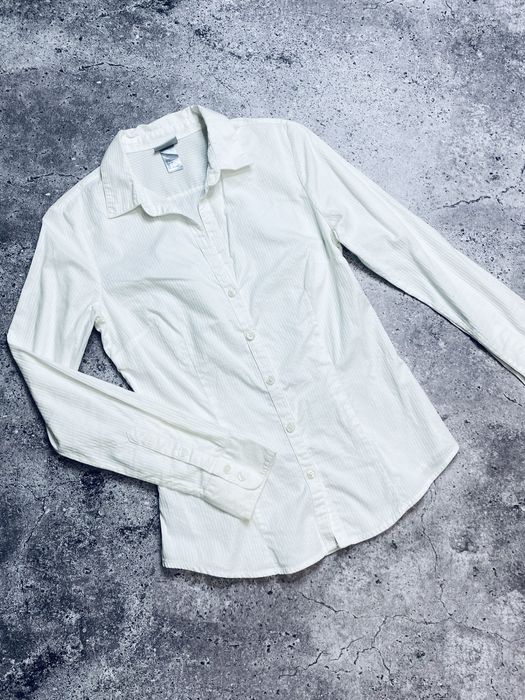 Женская белая молочная рубашка H&M Хs/S оригинал