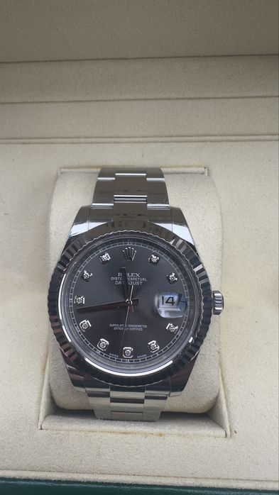 Rolex Date Just 41mm rhodium dial