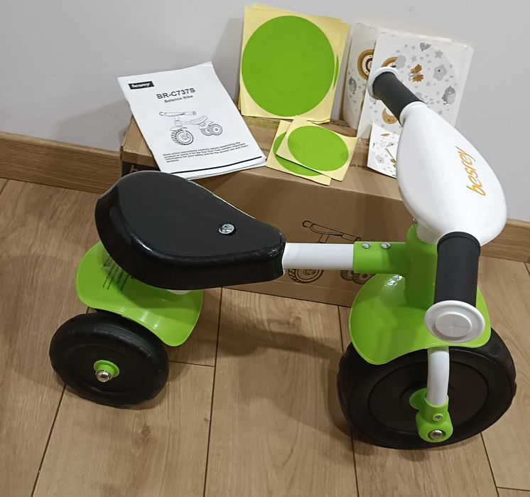 Rowerek Biegowy BESREY zielono-biały