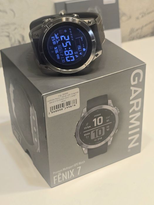 Годинник Garmin Fenix 7 Silver, годинник гармін

фенікс 7, часы гарми