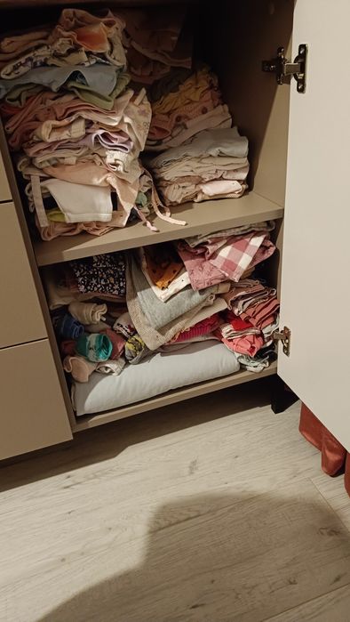 Paka paczka ubranka ubrania wiosenne wiosna dla dziewczynki 74 80